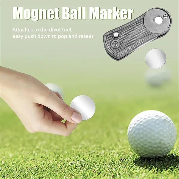 Golf Divot Repair Tool Magnetic Ball Marker