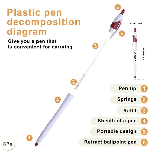 Plastic Javeli clip Ballpoint Pen