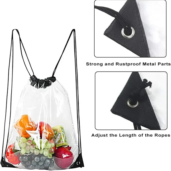 Waterproof Clear Drawstring Bags