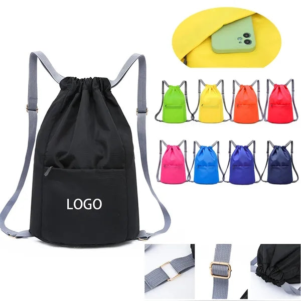 Drawstring Water Resistant Backpack