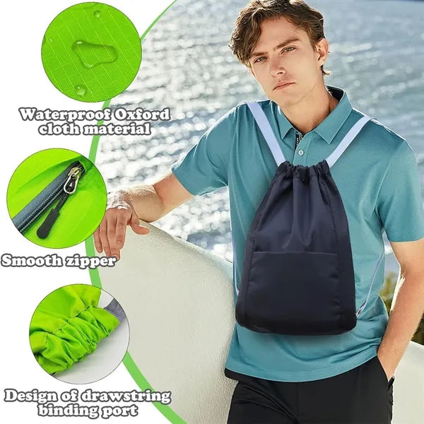 Drawstring Water Resistant Backpack