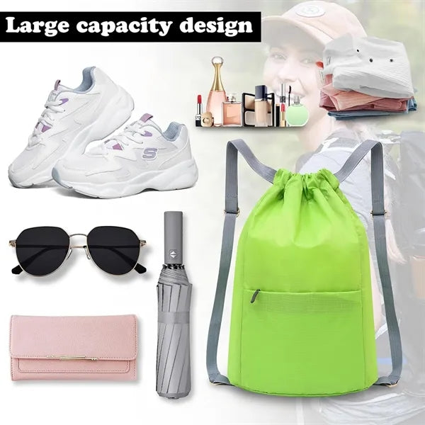 Drawstring Water Resistant Backpack
