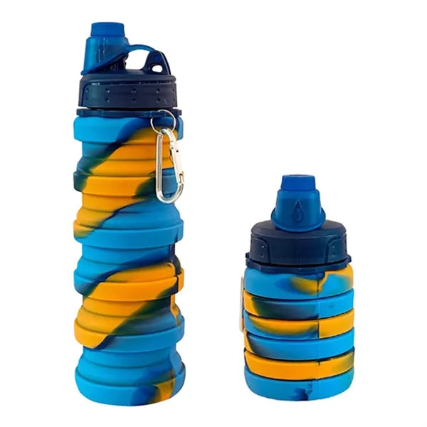 16OZ Leakproof Portable Collapsible Silicone Water Bottles