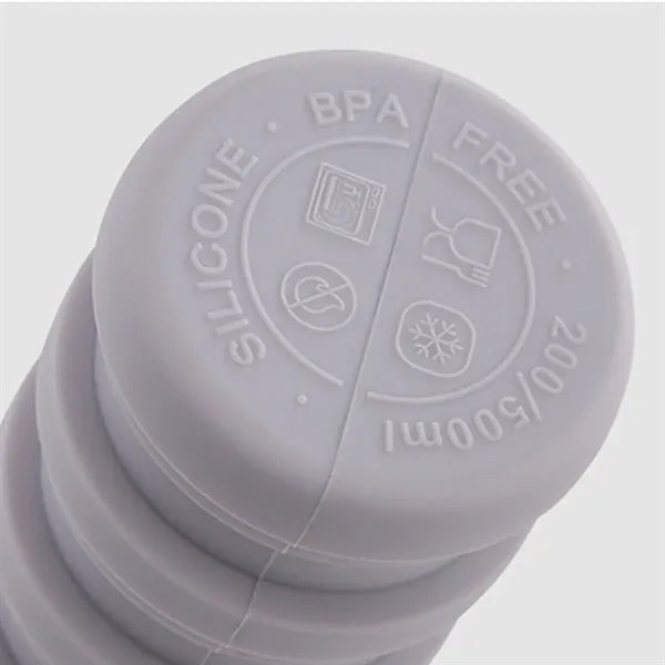 16OZ Leakproof Portable Collapsible Silicone Water Bottles