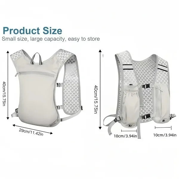 Running Hydration Vest backpack with 2L Water Bladder