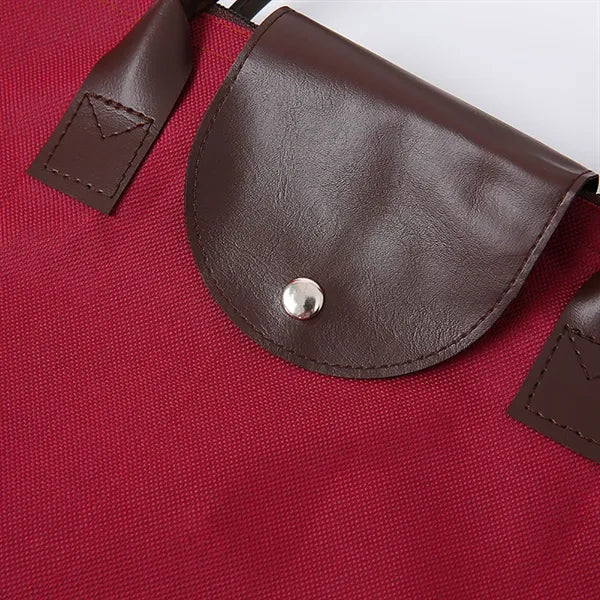 Oxford Cloth Foldable Grocery Tote with Zipper