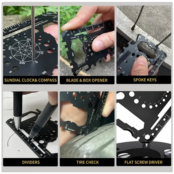 Slim Minimalist Survival Multitool Card