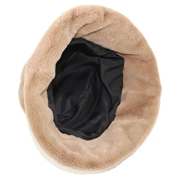 Winter Fluffy Bucket Hat for Women
