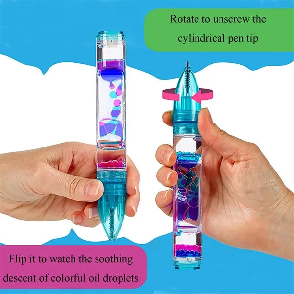 Colorful Liquid Motion Pens for Fidgety