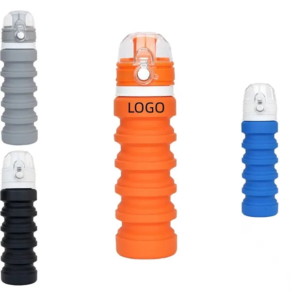 18oz Silicone Foldable Water Bottles
