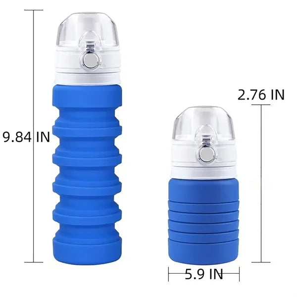 18oz Silicone Foldable Water Bottles