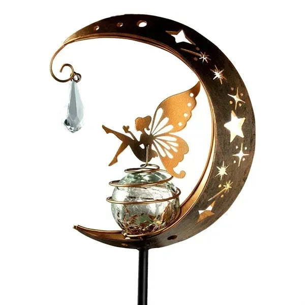 Moon Fairy Glass Globe with Angel Decor