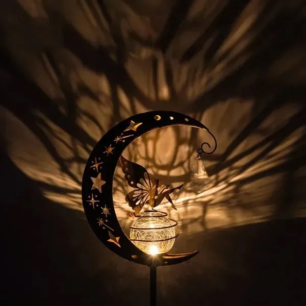 Moon Fairy Glass Globe with Angel Decor