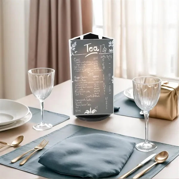 Acrylic Rotate 3 Sided Sign Holder A Frame Menu Stand