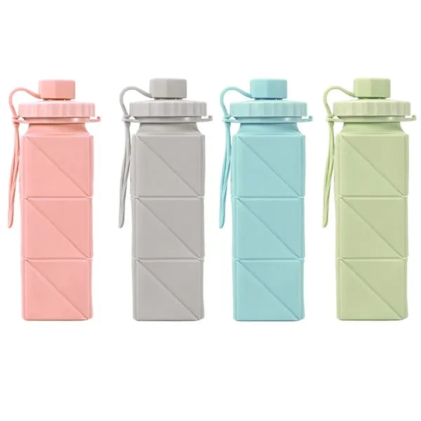 20OZ Portable Silicone Collapsible Leakproof Water Bottles