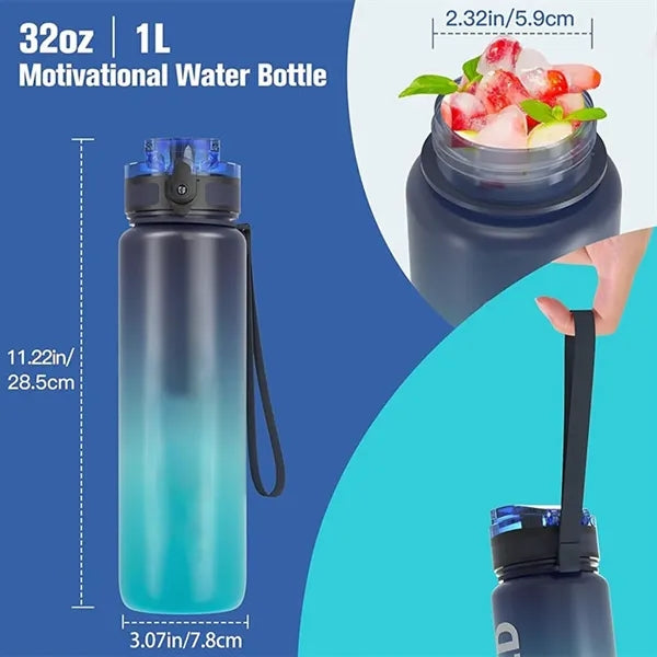 32OZ Gradient Wide Mouth BPA Free Water Bottle