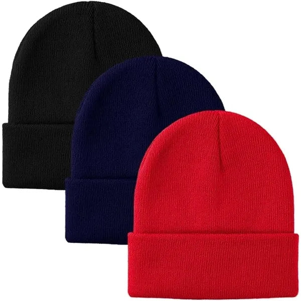 Kids Winter Warm Cuffed Caps Knit Beanie Hat