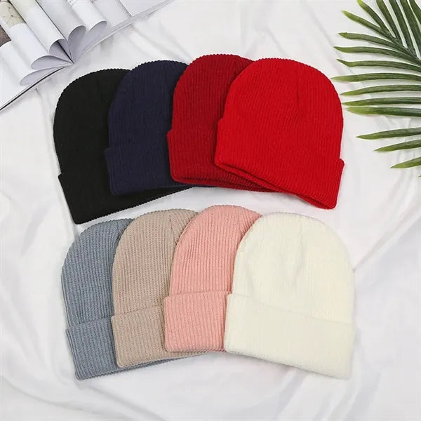 Kids Winter Warm Cuffed Caps Knit Beanie Hat