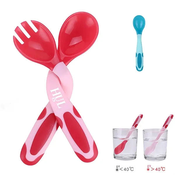 Children's Twist Fork And Spoon Cutlery