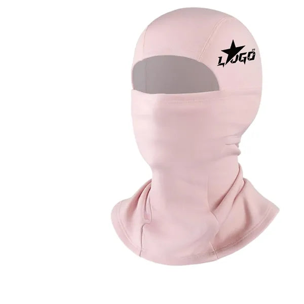 Winter fleece cycling hood
