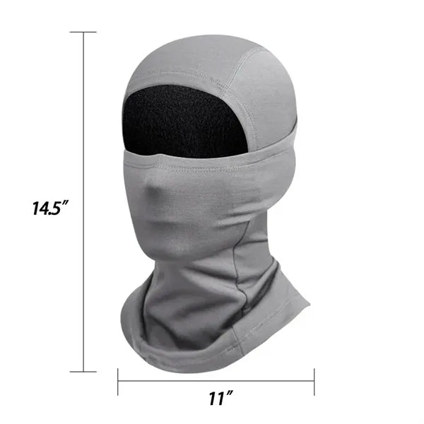 Winter fleece cycling hood