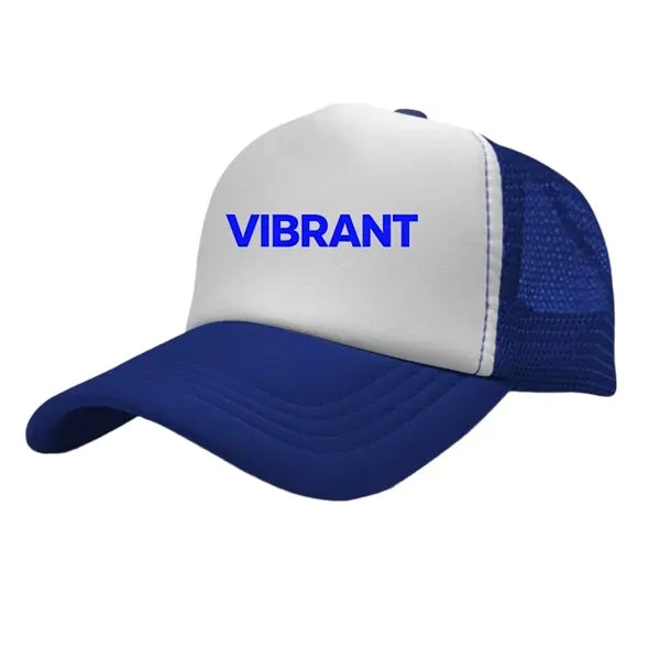 Sponge mesh color block baseball cap