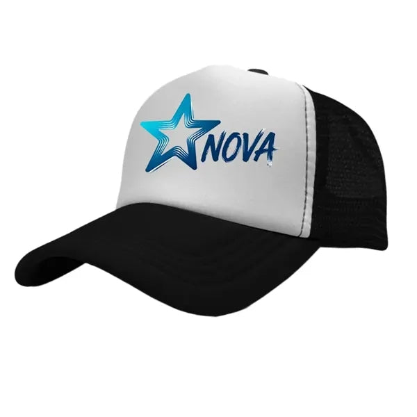 Sponge mesh color block baseball cap