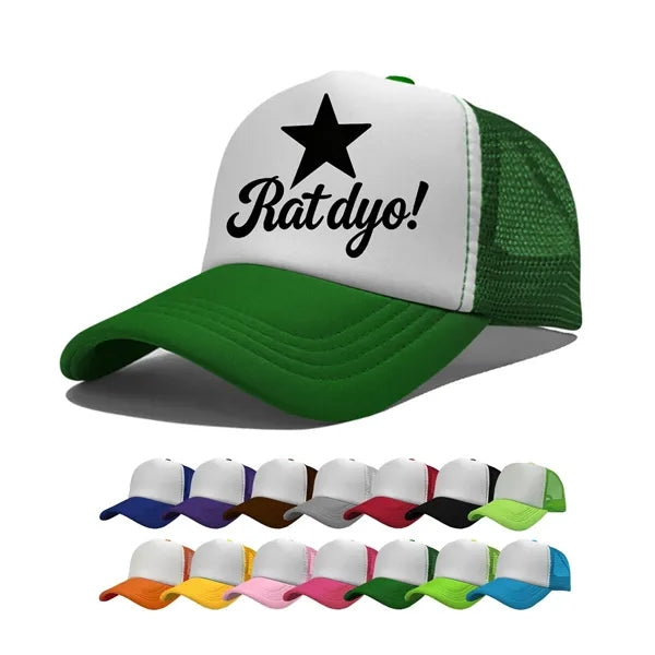 Sponge mesh color block baseball cap
