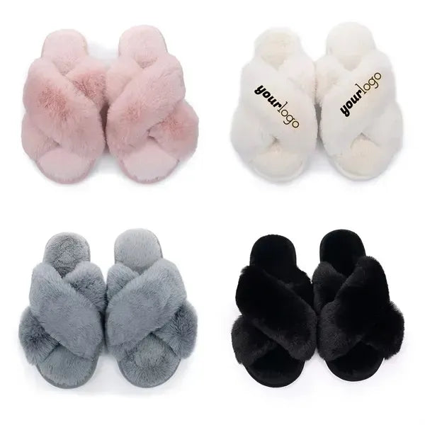 Cross Band Winter Slipper