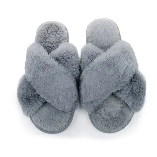 Cross Band Winter Slipper