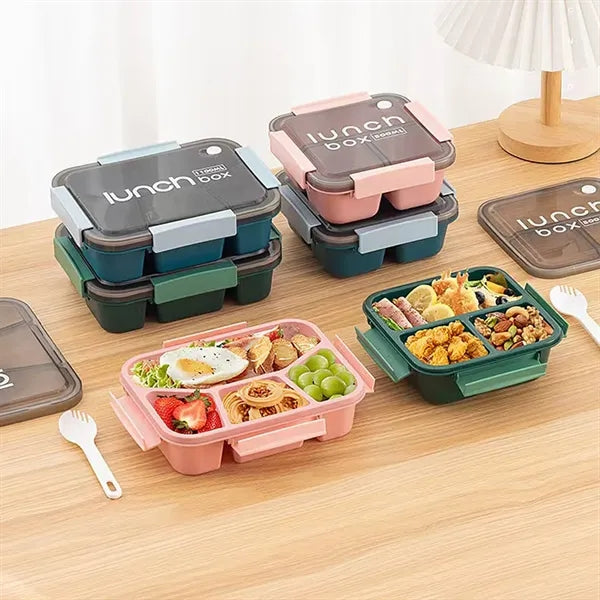 Logo Multi Compartment Lunch Box for Work Travel