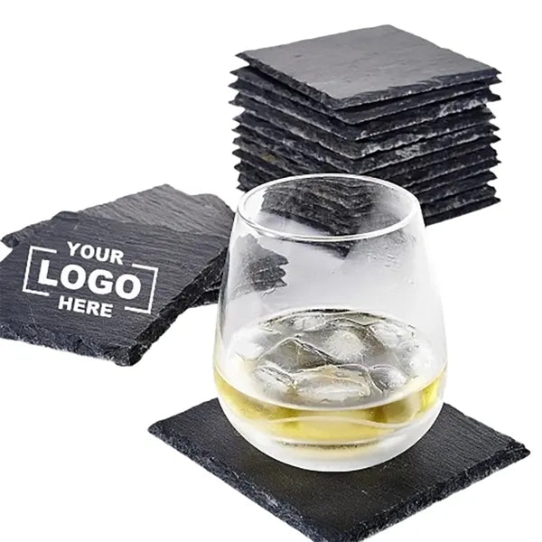 Natural Slate Table Coaster with Non-Slip EVA Back