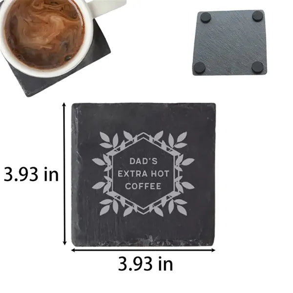 Natural Slate Table Coaster with Non-Slip EVA Back