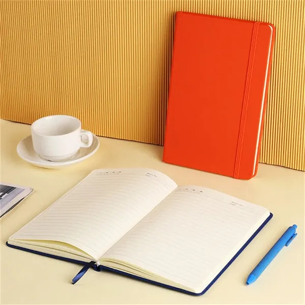 A5 Hardcover Notebook with Elastic Band 100 Sheets 200 Pages