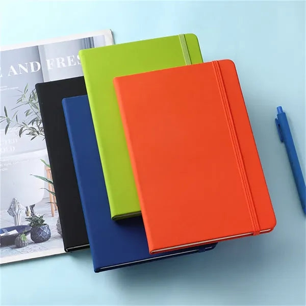 A5 Hardcover Notebook with Elastic Band 100 Sheets 200 Pages