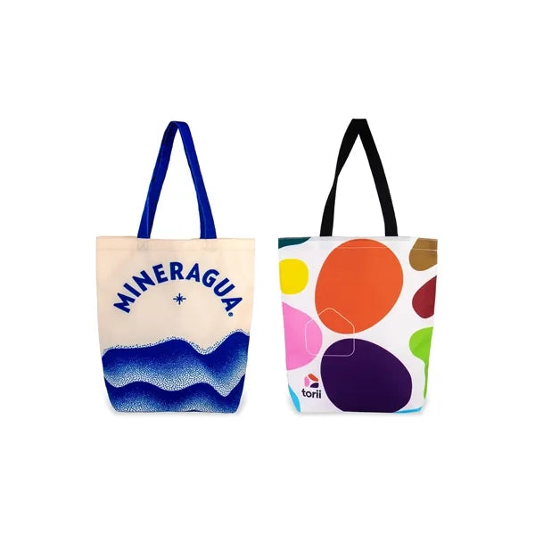 Full Color Recycled Canvas Tote - Flat