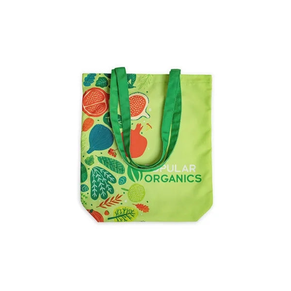Full Color Recycled Canvas Tote - Flat