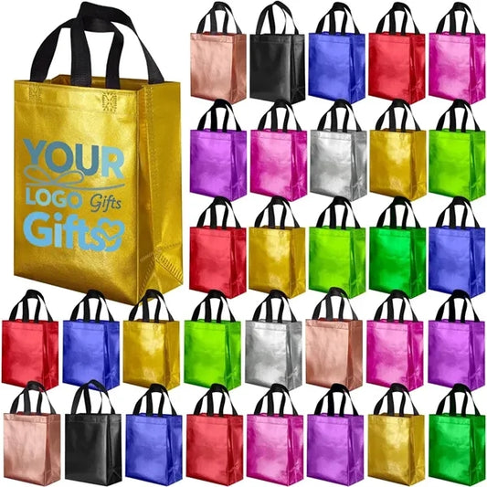 Metallic Non-Woven Tote Bag 7.9*3.9*9.8 in
