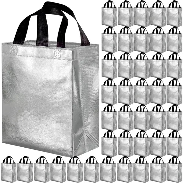 Metallic Non-Woven Tote Bag 7.9*3.9*9.8 in