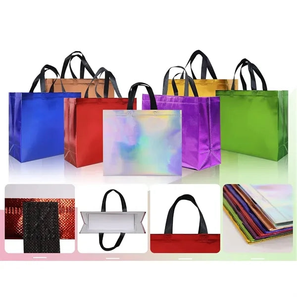 Metallic Non-Woven Tote Bag 12.6*11.0*4.7 in