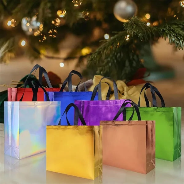 Metallic Non-Woven Tote Bag 12.6*11.0*4.7 in