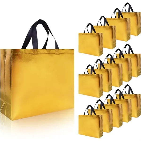 Metallic Non-Woven Tote Bag 12.6*11.0*4.7 in