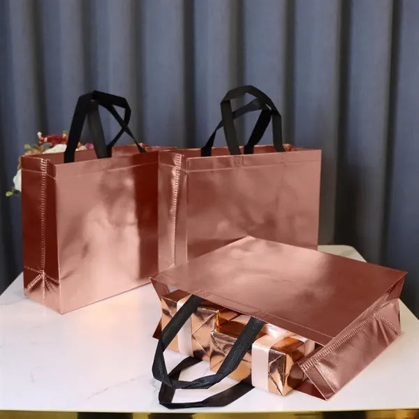 Metallic Non-Woven Tote Bag 12.6*11.0*4.7 in