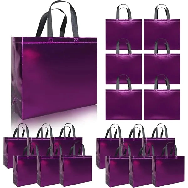 Metallic Non-Woven Tote Bag 12.6*11.0*4.7 in