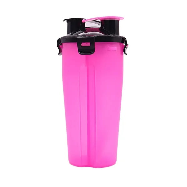 Portable pet water bottle for outdoor use