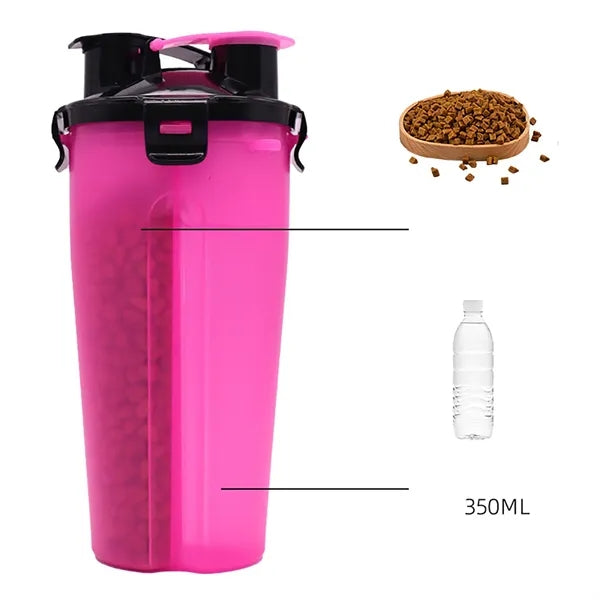 Portable pet water bottle for outdoor use