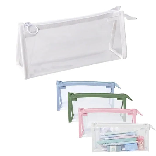 Clear Pencil Bag Stationery Cosmetic Makeup Pouch