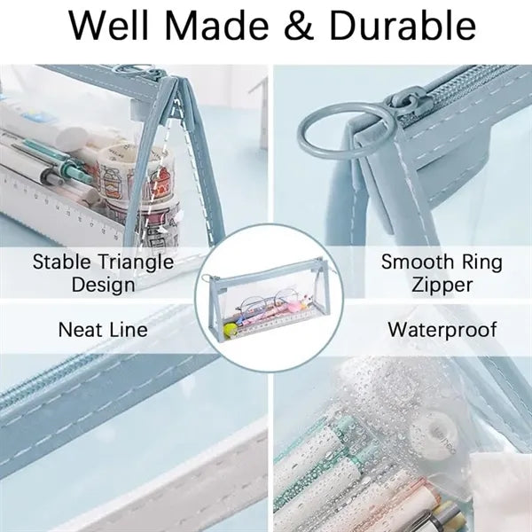 Clear Pencil Bag Stationery Cosmetic Makeup Pouch