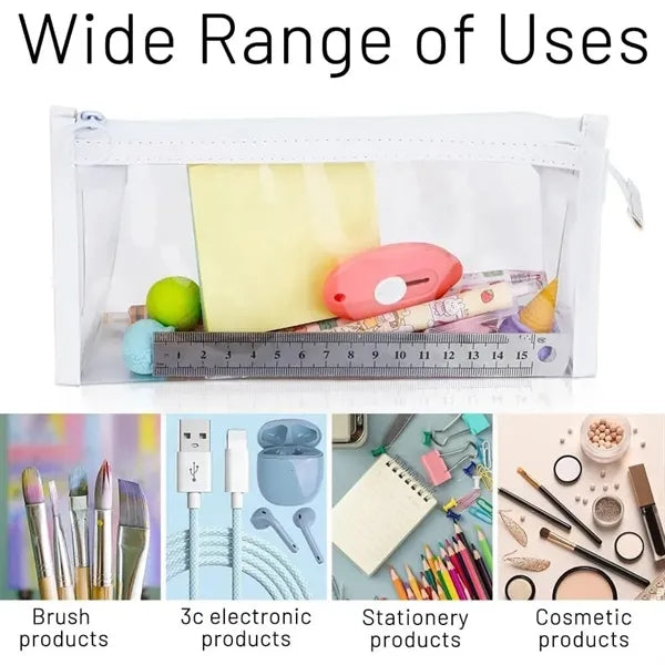 Clear Pencil Bag Stationery Cosmetic Makeup Pouch