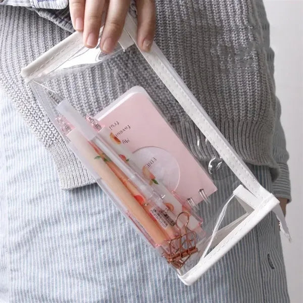 Clear Pencil Bag Stationery Cosmetic Makeup Pouch